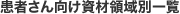 患者さん向け資材領域別一覧