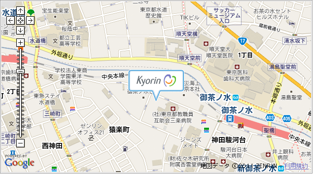 Google Map によるアクセスマップ