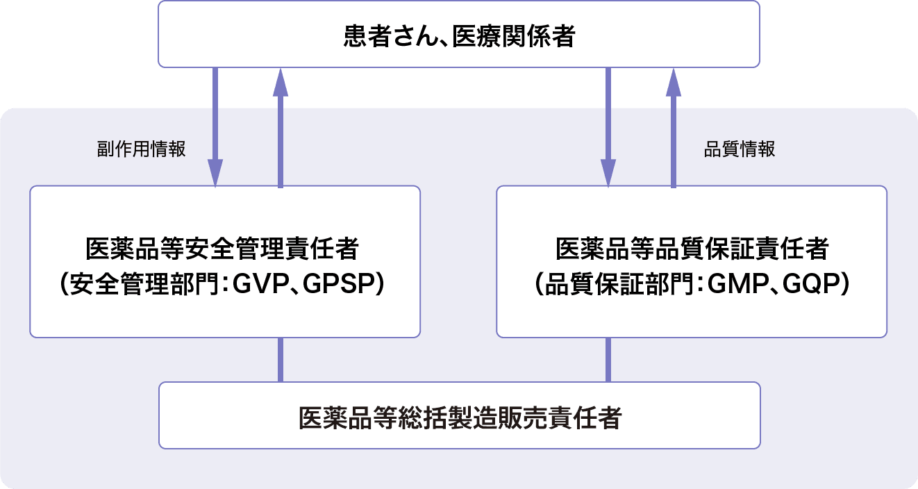 図：「製造販売業の体制図 - 医薬品」