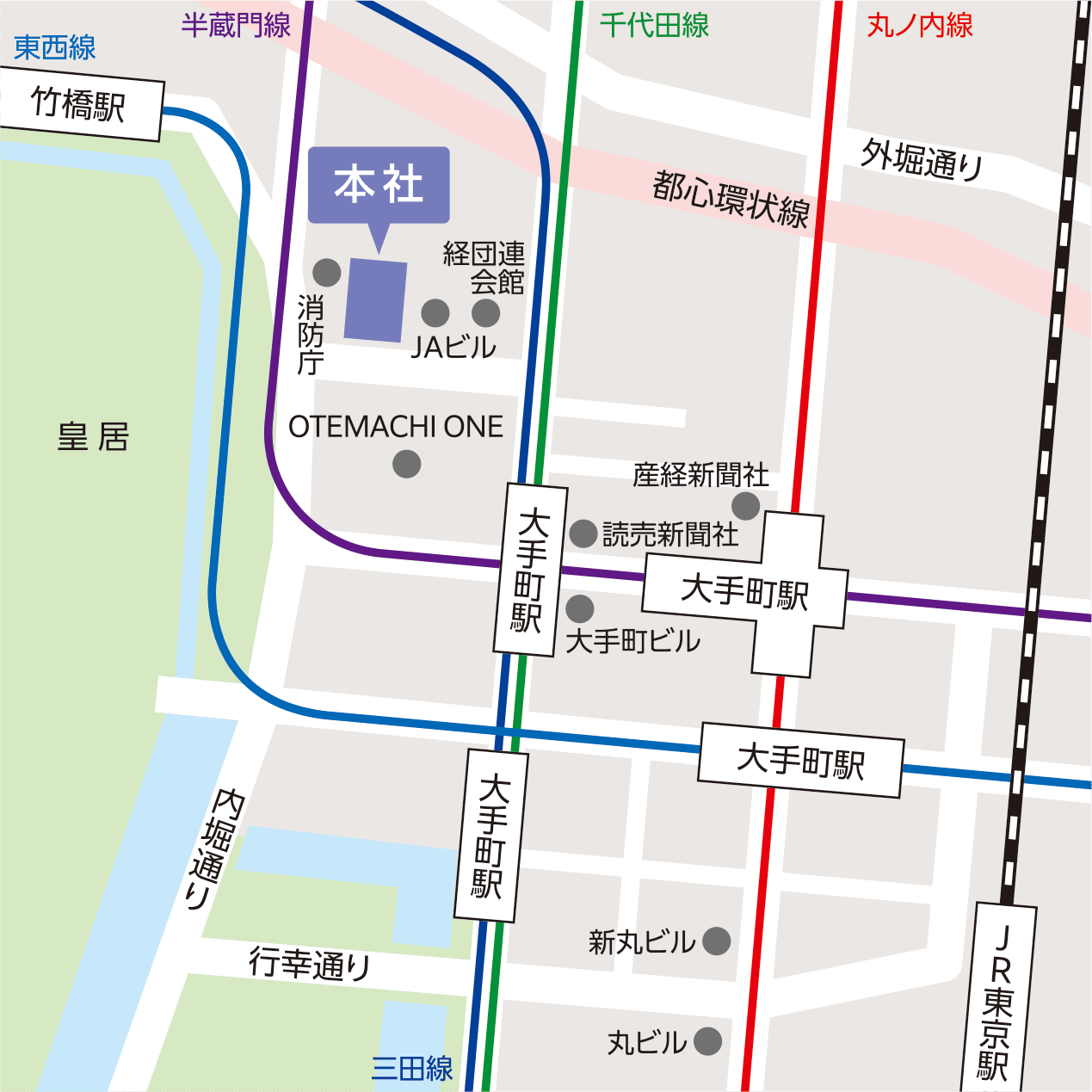 地図：本社所在地周辺地図