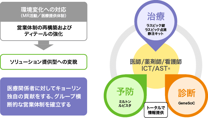 図：感染症領域でのソリューション提供活動イメージ