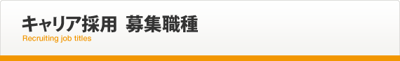 キャリア採用　募集職種